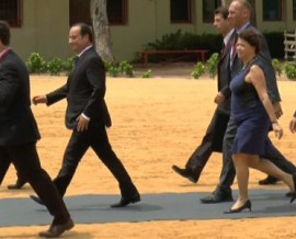 François Hollande en visite au Bénin